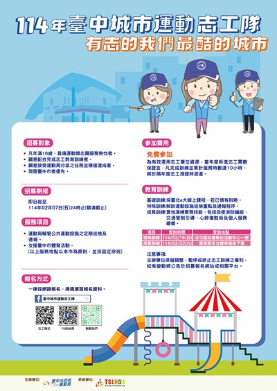 1150116115年臺中城市運動志工隊志工招募活動_圖片