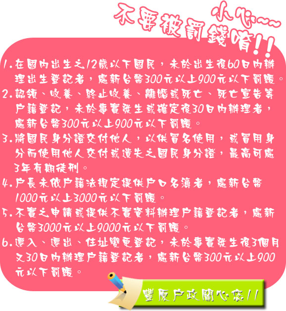戶籍罰緩